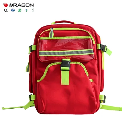 Hot Selling ODM Ambulance Waterproof Large Capacity Safety Reflective Trauma First Aid Medical Emergency Kits Storage Backpack