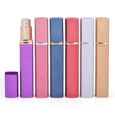 Promotion 12 ml Reusable Lightweight Square Aluminum Bottle Perfume Atomizer Pump Sprayer Low Price