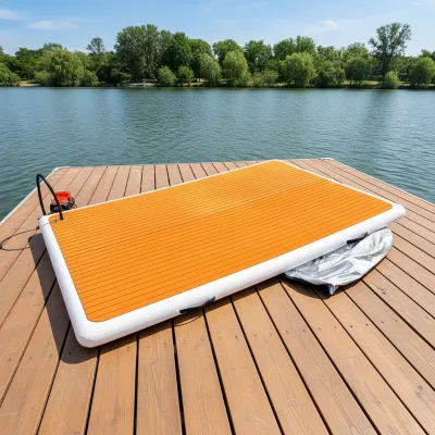 Inflatable Yacht Dock Leisure Island Inflatable Platform Floating Water Platform for Sea