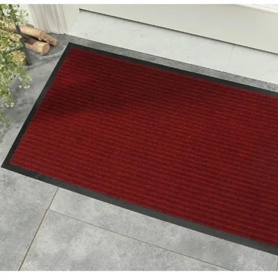 Wholesale Double Stripe PVC Mat Water Absorb Dust Trapping Anti Slip Bathroom Doormat, Support Custom Pattern & Color