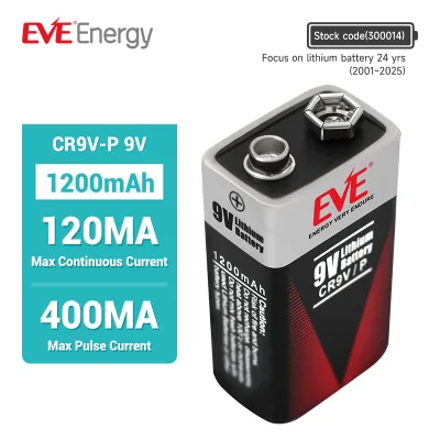 EVE CR9V Primary Battery for Disposable Lithium Battery Smoke Detector Primary Batteries Wireless Doorbell Patrol Sensor