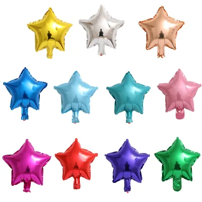 10inch Foil Glossy Pentagram Balloon Rose Gold Wedding Valentine's Day Birthday Christmas Party Decor Supplies Kids Toy Gifts
