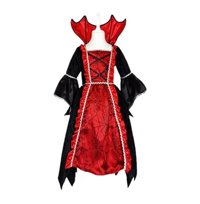 Girl Royal Vampire Costume for Halloween Party Gothic Vampire Queen Dress up Party Costume