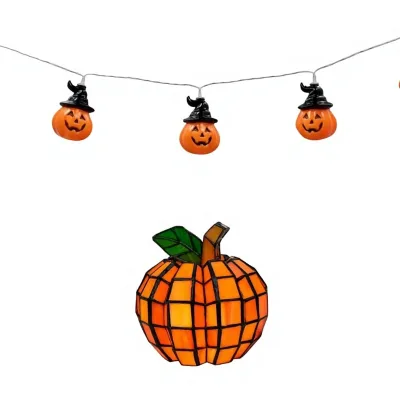 Handmade Colored Resin Minimalist Style Pumpkin Decorative Bedside Night Light for Holidays Parties and Halloween