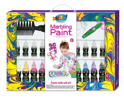 Kids Paint Brush Kit Floating Painting Marbling Ink Paint Set Extension Wet Painting Watercolor Drawing Tools Water Color Paints