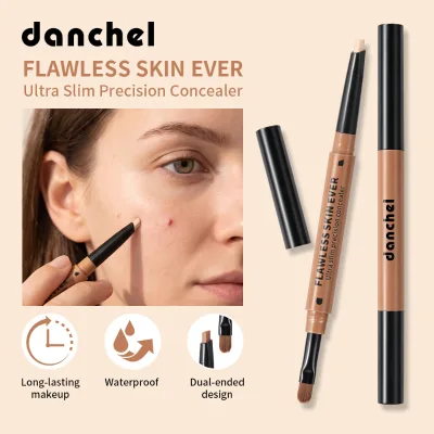 Danchel Precision Dual-head Concealer Pencil Natural Matte Finish Brightening Contouring Pen
