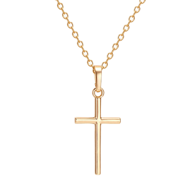 Fashion Cross Chain Necklace Luxury Ladies Gold Jewelry Pendant Necklaces Crucifix Necklace for Women