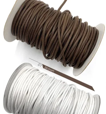 Korean Waxed Rope Non-stretch Braided Rope 1.5mm/2mm/3mm Waxed Cotton Cord