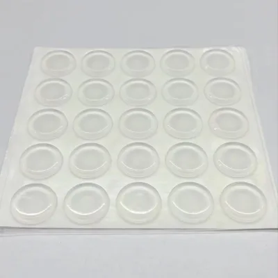 Self Adhesive Bumpers 20x2mm Tiny Cabinet Door Bumpers Thin Pads Sound Dampening Clear Self Adhesive Silicone Pad Sticker