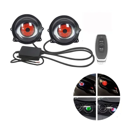 3 Inch Car Devil Demon Eyes Light 6 Modes LED Headlights Car Lighting Accessories for Motorcycle Car Truck Off-road Vehicles