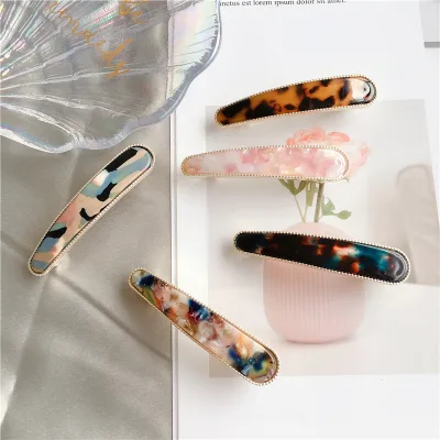 Wholesale One-word Clip Acetate Sheet Hair Accessories Acetate Small Hair Spring Clips