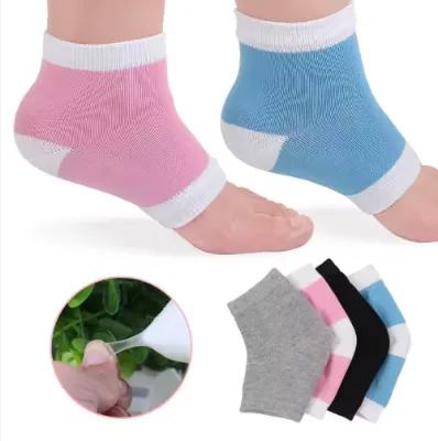 Wholesale Silicone Gel Heel Breathable Sweat Short Ankle Socks Sleeve Mesh Gel Anti-drying Protection Foot Spa Socks