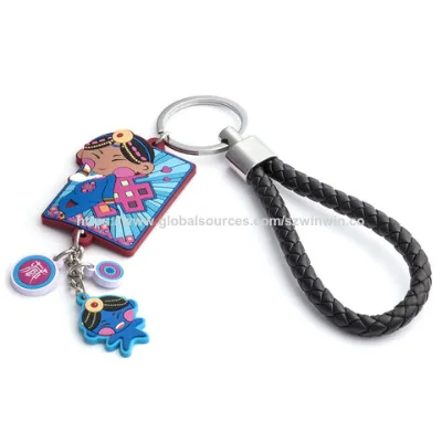 Hot sale character design PVC keychain rubber keychains
