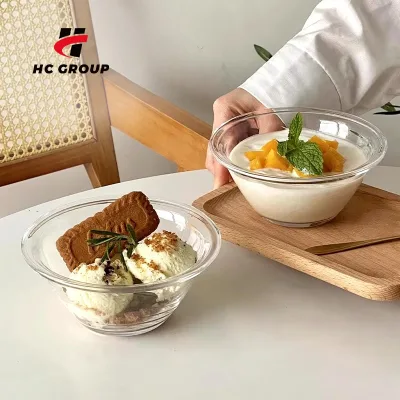 Korean Thickened Glass Bowl Household Transparent Large Soup Salad Fruit Serving Bowl