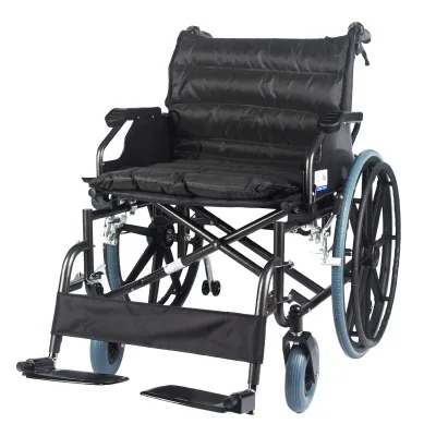SUNCARE Stainless Steel Paramount Waterproof Lightweight Folding Power Manual Wheelchair with Detachable Armrest and Treadles