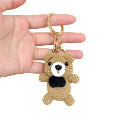 Handmade Aluminium Amigurumi Crochet Ball Otter Doll Keychain for Women Eco-Friendly Handbag Pendant Charm