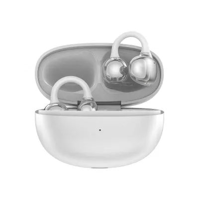 TWS V5.4 Wireless Open-Ear Stereo Earbuds IPX-1 Waterproof AAC 3-5h Battery Touch Control for Sports Gaming (Ear Clip Design)