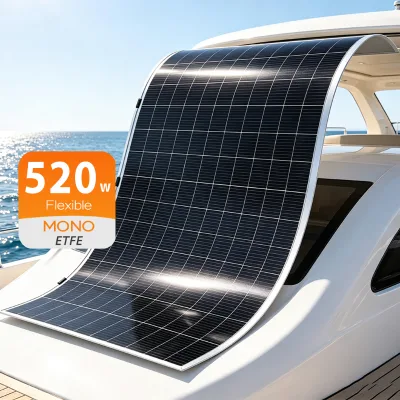 High Efficiency 100w 200w 300w 450w 520w Mono Facial ETFE Light Weight Solar Panels Flexible Solar Panel Solar Panels Flexible