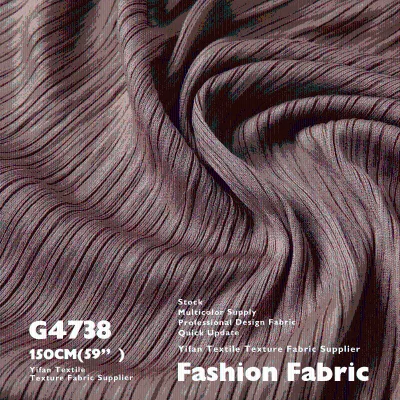 Multi-color Hand Twisted 3D Crinkle Fabric Vertical Striped Press Crepe Texture With Nice Drape for Spring Summer Dress