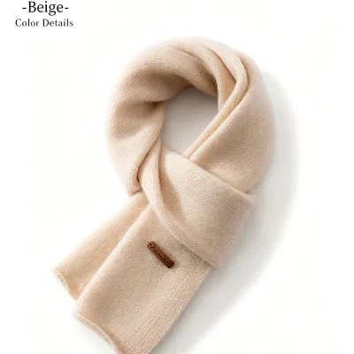 7-needle 100% Cashmere Warm Scarf for Infants and Young Children