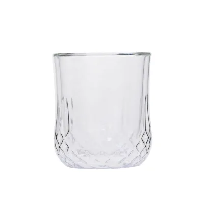 Custom Double Wall Whiskey Glass Handmade Double Walled  Highball Glass Tumbler Customized Borosilicate Glass Cups