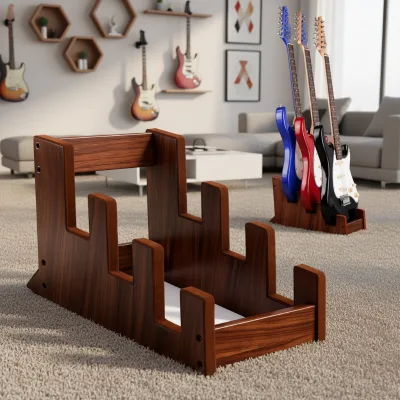 Multi-Function 3 Electronic Guitar Square Rack Stand for Organizing Your Musical Instruments