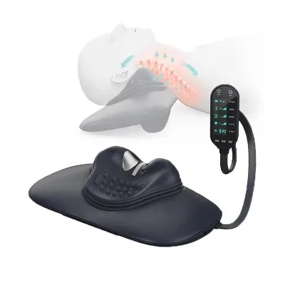 Neck Support Cervical Stretcher Adjustable Corrector Spine Neck Trainer Vibration Relax Muscle Neck and Shoulder Massager