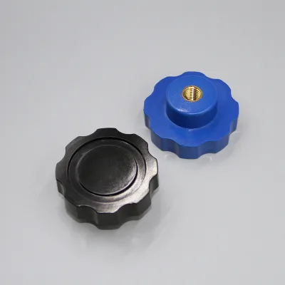 Black Bakelite Mechanical Knob Handle Planar Solid Hardware Handle 63mm Handwheel