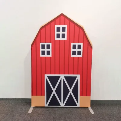 Barn Backdrop Stand Farm Themed Birthday Party Decoration Prop Arch Frame