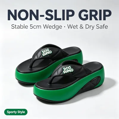 Custom OEM Anti-odor Quick-drying EVA Upper Height-increasing Bohemian Ethnic Style Flip-flops Letter Logo for Holiday Casual
