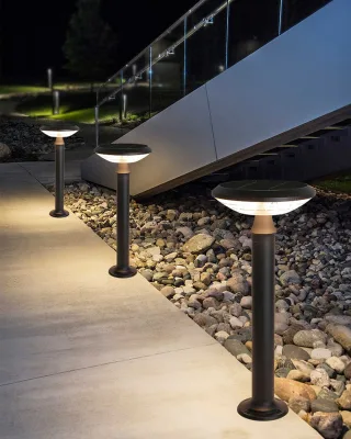 Modern Outdoor Solar Garden Light, Courtyard Light, New Design, Simple Circular Ring Light, Outdoor Courtyard Light