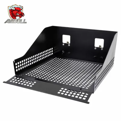 Ambull Factory Wholesale Heavy Duty Metal Enclosed Trailer Basket 30 LBS Capacity E-Track Storage Bin for E-Track System