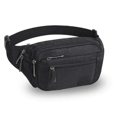Hot Selling Unisex Simple Waterproof Oxford Pillow Shape Cellphone Waist Bag Crossbody Fanny Pack Custom Logo Belt Zipper