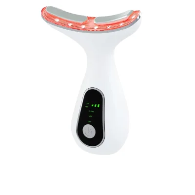 OEM Handheld Face Neck Massager USB Vibration 7-color LED Skin Tightening Face Lift Portable Design Plastic Material
