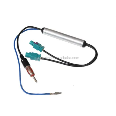 Car Special Radio AM/FM Audio Radio Antenna Amplifier Splitter Dual Fakra Z Male to DIN Male Plug Splitter Cable