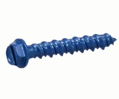 Hex Head Blue Concrete Anchor Screws Tapcon Slotted Carbon Steel Metric M4-12 Fastener Kit Bolt Screws for Concrete