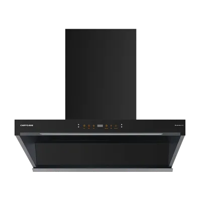 Wall Mount Range Hood 900mm Extractor Fan Stainless Steel Glass Near Suction Cooker Hood DC Inverter Motor 24m3/min 1000Pa