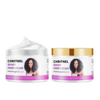 OEM Shiny Hair Cream Infused Jojoba Oil Witch Hazel Sodium Hyaluronate Enhance Curls Waves Moisturize Afro Curly Hair