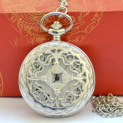 Wholesale Large Hollow-Out Pocket Watch Classic Vintage Style Quartz Movement Alloy Case Chinese Knot Design Watches