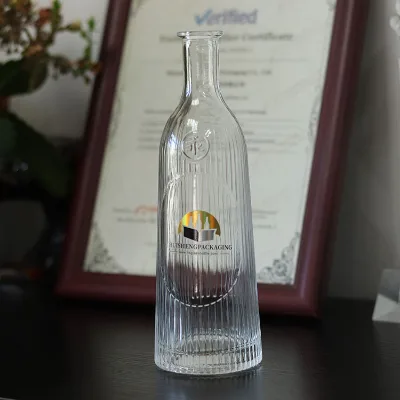 375ml Circle Alcohol Liquor Glass Bottle Whiskey Manufacturers