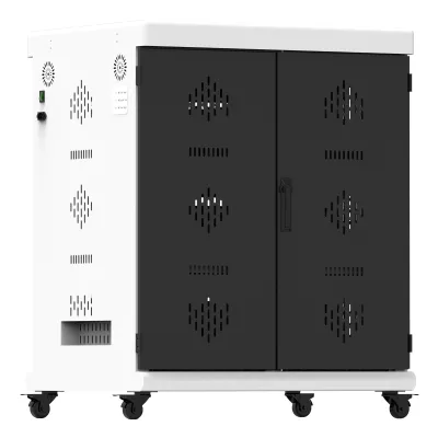 DESIN EP45 45-Device Laptop & Tablet Charging Cart Trolley with Carbon Steel/Fireproof ABS for School Educational Use