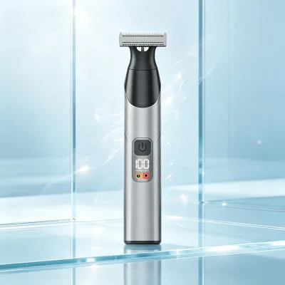 High Efficiency Men Eyebrow Trimmer with LED Display IPX6 Trimmer 3in1 7500RPM Powerful Trimmer 600mAh Extended Battery Shaver