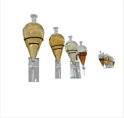 Hot Sale JieMei Transparent Glass Pear-shaped Oil Funnel 500ml Separatory