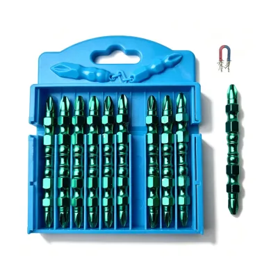 65mm PH2 Phillips Magnetic Double End Torsion Screwdriver Bit Set Heavy-Duty Impact Bits for Power Tools
