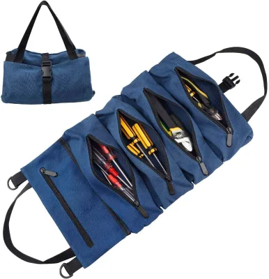 Custom Durable Tool Bag Heavy Duty Roll Kit Canvas Tool Bag Tool Roll Bag