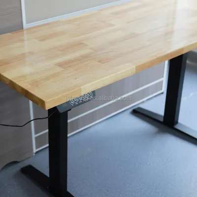 Solid Wood Liriodendron Electric Lifting Table Computer Book Table Esports Automatic Office Intelligent Writing Learning Table