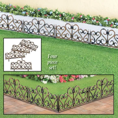 Outdoor Small Flexible Green Plastic Sheet Garden Fencing Pet Picket Fence for Flowers