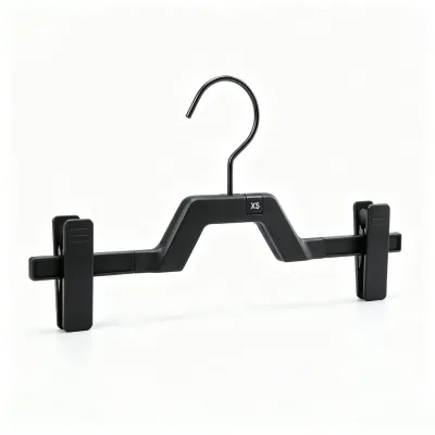 Heavy Duty Adjustable Plastic Clip Hanger Sliding Track Arms Grip Clips Angled Bridge for Skirt Pants Trousers Jeans Suit Hanger