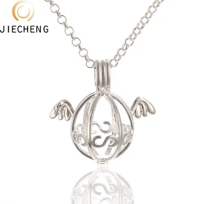 25 Wholesale Fashion Style Stainless Steel Pendant Pearl Cage Setting Wish Pearl Pendant Cage