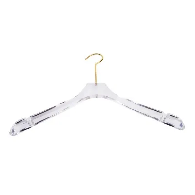 Wholesale Wall Mounted Clothes Hanger Made of clear Acrylic with bar Slot Can Be Printed logo